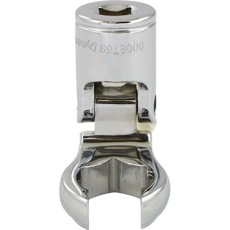 Dynamic Tools 3/8"Dr Metric 19mm Flex Head, Crow Foot Flare Nut Socket, Chrome D008769